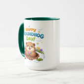 Leuke Groundhog Day Bosmarmot | Grappige Februari Mok (Voorkant links)