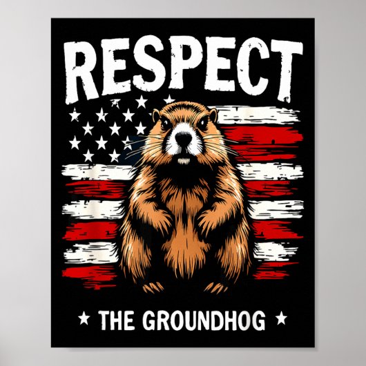 Leuke Groundhog Day, Respecteer de Groundhog Usa V Poster (Voorkant)
