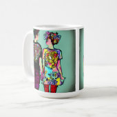 Leuke Grunge Guy en Punk Meisje Holding Handen Koffiemok (Voorkant links)