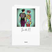 Leuke Grunge Punk Rock Paar Happy Jubileum Kaart (Achterkant)