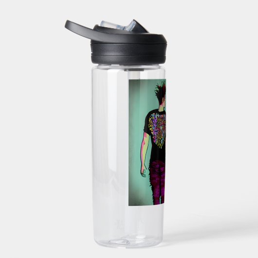 Leuke Grunge Punk Rock Paar in Liefde Waterfles (Rechts)