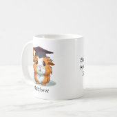 Leuke Guinee Pig Cartoon Gepersonaliseerd Afstuder Koffiemok (Voorkant links)