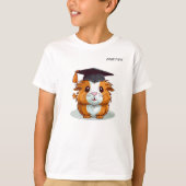 Leuke Guinee Pig Cartoon Gepersonaliseerd Afstuder T-shirt (Voorkant)
