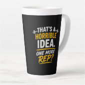 Leuke Gym Ontwerp "Nog Eén Herhaling" Latte Mok (Rechterhoek)