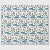 Leuke Haai 1e 2e 3e Verjaardagsfeestje Gift Favor Cadeaupapier (Vlak)