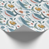 Leuke Haai 1e 2e 3e Verjaardagsfeestje Gift Favor Cadeaupapier (Hoek)