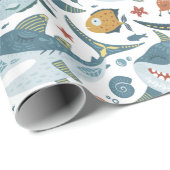 Leuke Haai 1e 2e 3e Verjaardagsfeestje Gift Favor Cadeaupapier (Rol Hoek)