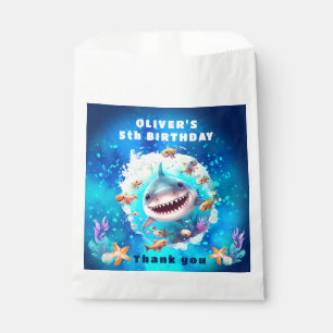 Leuke Haai Jongen Verjaardag Blauw Feest Favor Tas Bedankzakje