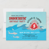 Leuke haai | Jongens Verjaardagsfeestje Kaart (Voorkant)