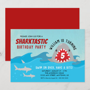 Leuke haai   Jongens Verjaardagsfeestje Kaart