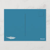 Leuke haai onder water verjaardagsfeestje uitnodig briefkaart (Achterkant)