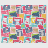 Leuke haai soort kerst inpakpapier (Vlak)