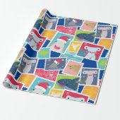 Leuke haai soort kerst inpakpapier (Uitgerold)