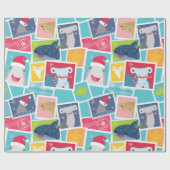 Leuke haai soort kerst inpakpapier (Vlak)