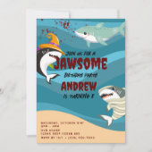 Leuke haai thema oceaan Halloween kostuum verjaard Kaart (Voorkant)