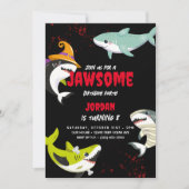 Leuke haai thema oceaan Halloween kostuum verjaard Kaart (Voorkant)