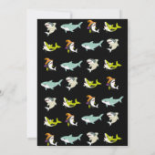 Leuke haai thema oceaan Halloween kostuum verjaard Kaart (Achterkant)