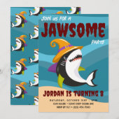Leuke haai thema oceaan Halloween kostuum verjaard Kaart (Voorkant / Achterkant)