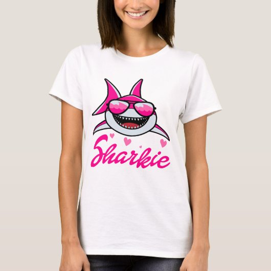Leuke haai vrouwen Kinder grappige haai T-shirt (Voorkant)