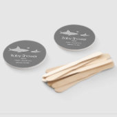 Leuke haaien Effen Grijze Achtergrond | BABY SHOWE Handwaaier (Niet-gemonteerd)