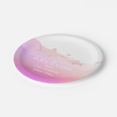 Leuke haaien en Ocean Pink | BABY SHOWER Papieren Bordje (Gekanteld)