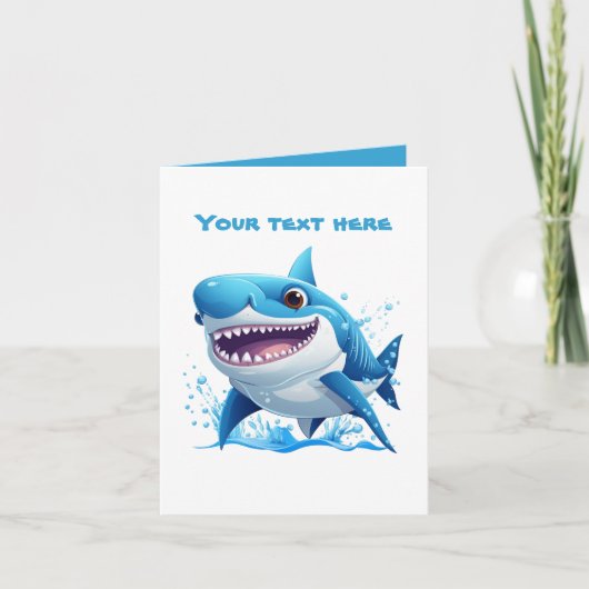 Leuke haaienfans voegen tekst toe kaart (Voorkant)