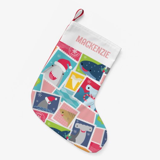 Leuke haaiensoort Kerst Kleine Kerstsok (Voorkant (Hangend))