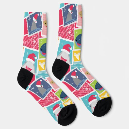 Leuke haaiensoort Kerst Sokken (Rechts)