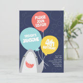 Leuke haaiensoort Kids Verjaardag Uitnodiging (Staand voorkant)