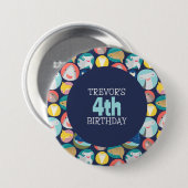 Leuke haaiensoorten ronde button 7,6 cm (Voorkant /achterkant)