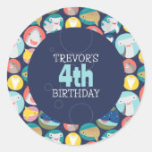 Leuke haaiensoorten ronde sticker (Voorkant)