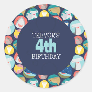 Leuke haaiensoorten ronde sticker