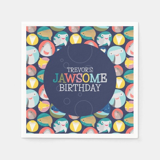 Leuke haaiensoorten servet (Voorkant)