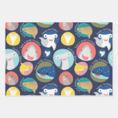 Leuke haaiensoorten verjaardag inpakpapier vel (Voorkant)