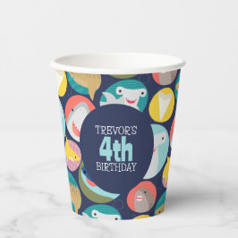 Leuke haaiensoorten verjaardag papieren bekers