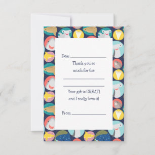 Leuke haaiensoorten vul in bedankkaart