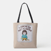 Leuke haakpop, Grappige haak Tote Bag (Achterkant)