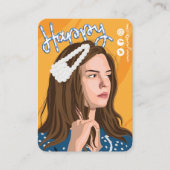 Leuke haarclip display Kaart Visitekaartje (Voorkant)