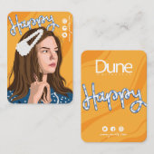 Leuke haarclip display Kaart Visitekaartje (Voorkant / Achterkant)