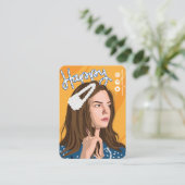 Leuke haarclip display Kaart Visitekaartje (Staand voorkant)