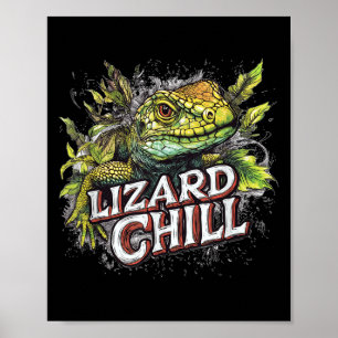 Leuke hagedis kostuum voor chill jongens en meisje poster