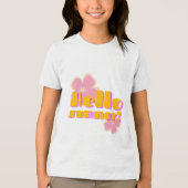 leuke hallo zomer afbeelding Tri-Blend shirt (Voorkant)