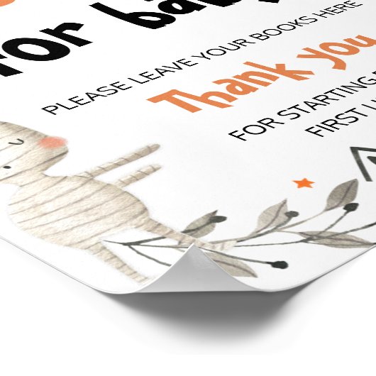 Leuke Halloween Baby shower Boeken voor baby Sign Poster (Hoek)