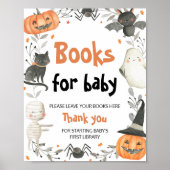 Leuke Halloween Baby shower Boeken voor baby Sign Poster (Voorkant)
