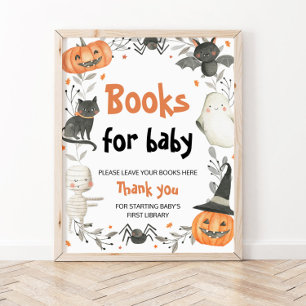Leuke Halloween Baby shower Boeken voor baby Sign Poster