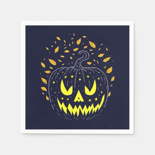 Leuke Halloween Black Jack O Lantern Spooky Pumpki Servet (Voorkant)