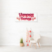 Leuke Halloween Bloederige Vampiertanden Spandoek (Insitu)