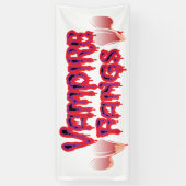 Leuke Halloween Bloederige Vampiertanden Spandoek (Verticaal)