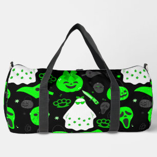 Leuke Halloween Bloemen Ghost Acid Green Plunjezak