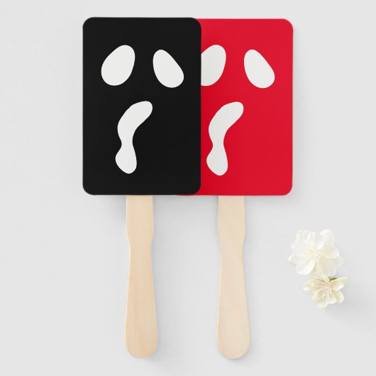 Leuke Halloween boek gezicht spook enge partij Handwaaier (Voorkant en achterkant)